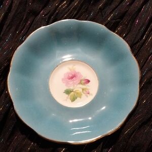 Elegant Blue Floral Saucer